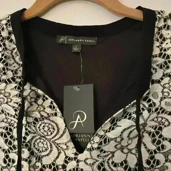 Adrianna Pappell Women’s Lace Top Size Large. - Picture 4 of 7
